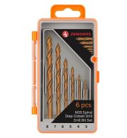 6pcs HSS Drill Bit Set 1-6mm Titanium Nitride Coated High-Speed Steel Bits | Precision Ground 118° Split Point Tip for Metal Wood Plastic Concrete | Reduced Breakage, Long Life, Organized Plastic Storage Case | Professional DIY Construction Drilling Tools